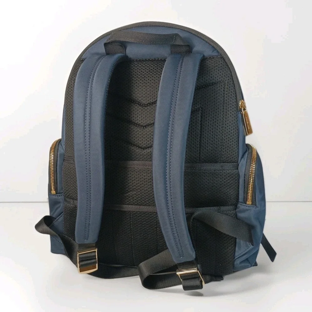 Michael Kors Prescott Large Navy Blue Nylon Gabardine Backpack MSRP $278